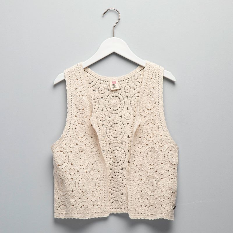 DOO AUSTRALIA - Chaleco Niña con Ojalillo Algodón Doo Australia