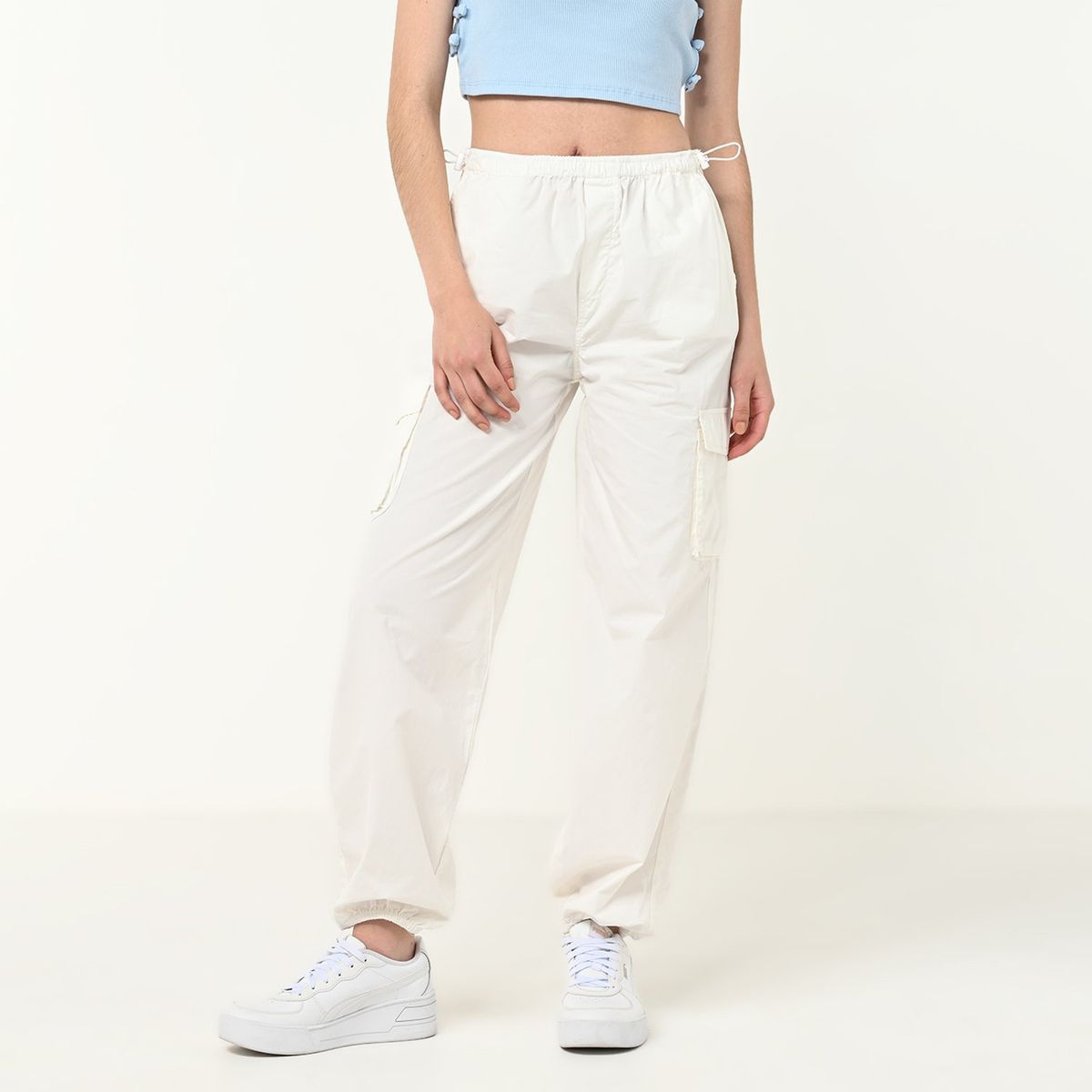 ELV - Pantalón Niña Cintura elásticada Algodón ELV