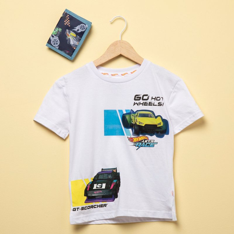  - Camiseta Niño Manga corta en Algodón Hot Wheels