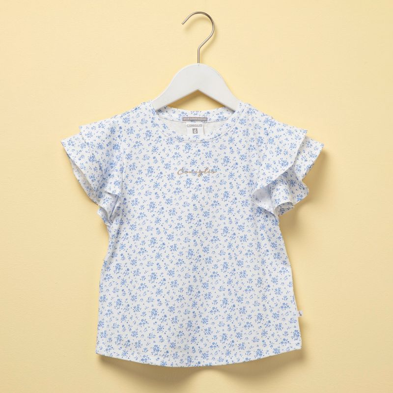 CONIGLIO - Camiseta Niña con Estampado Manga corta Algodón Coniglio