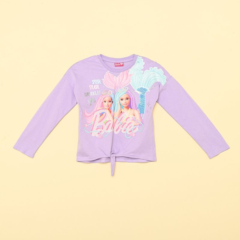 BARBIE - Camiseta manga larga Niña con Estampado Algodón Barbie