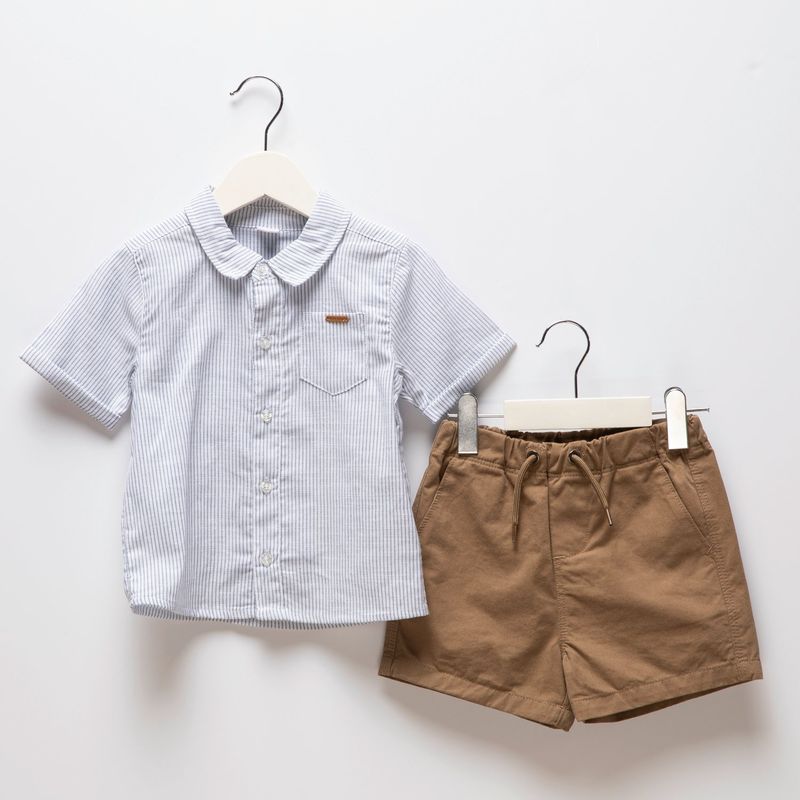 YAMP - Set Camisa manga corta + Short para Bebé niño en Algodón Yamp