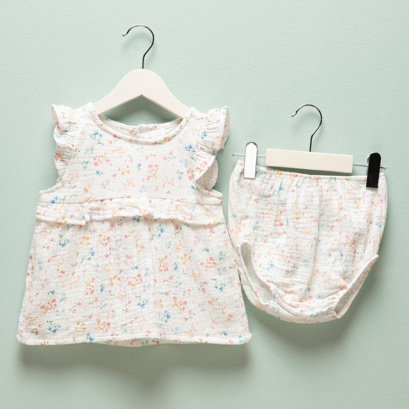 YAMP - Set Vestido + Calzón para Bebé niña en Algodón Yamp
