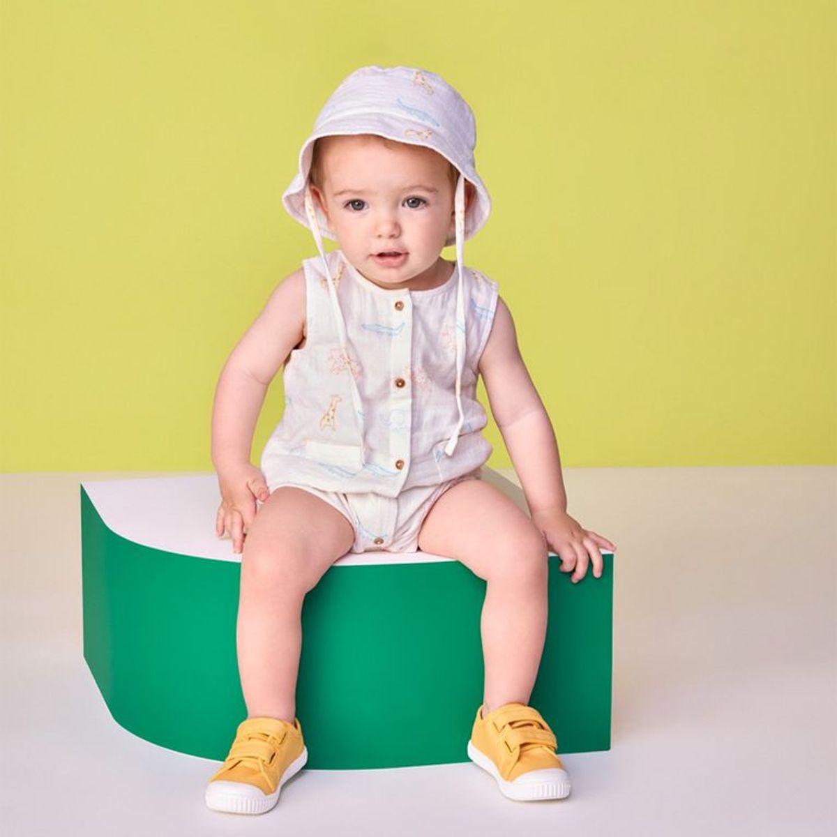 YAMP - Set Enterizo + Sombrerito para Bebé niño en Algodón Yamp