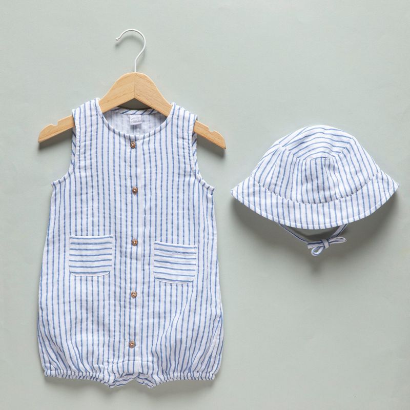 YAMP - Set Enterizo + Sombrerito para Bebé niño en Algodón Yamp