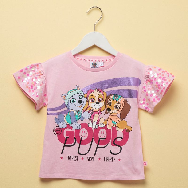 PAW PATROL - Camiseta Niña Manga corta de Algodón Paw Patrol 