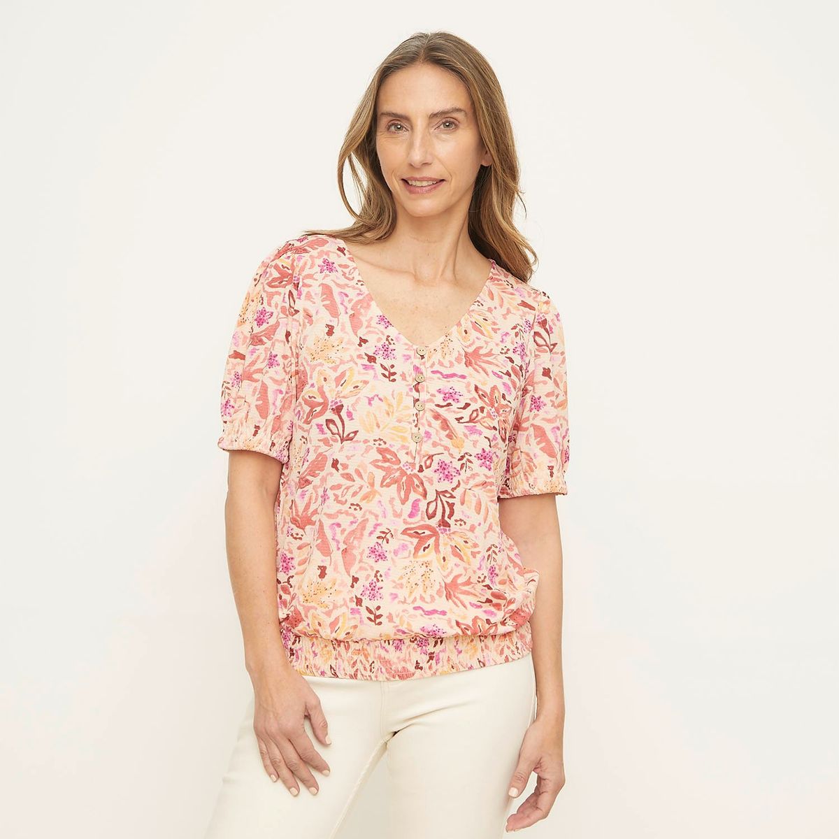 NEWPORT - Blusa Mujer con Estampado Manga corta Newport
