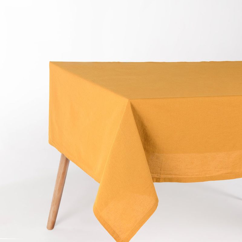 BASEMENT HOME - Mantel Cotton Linen Mostaza 180X270Cm