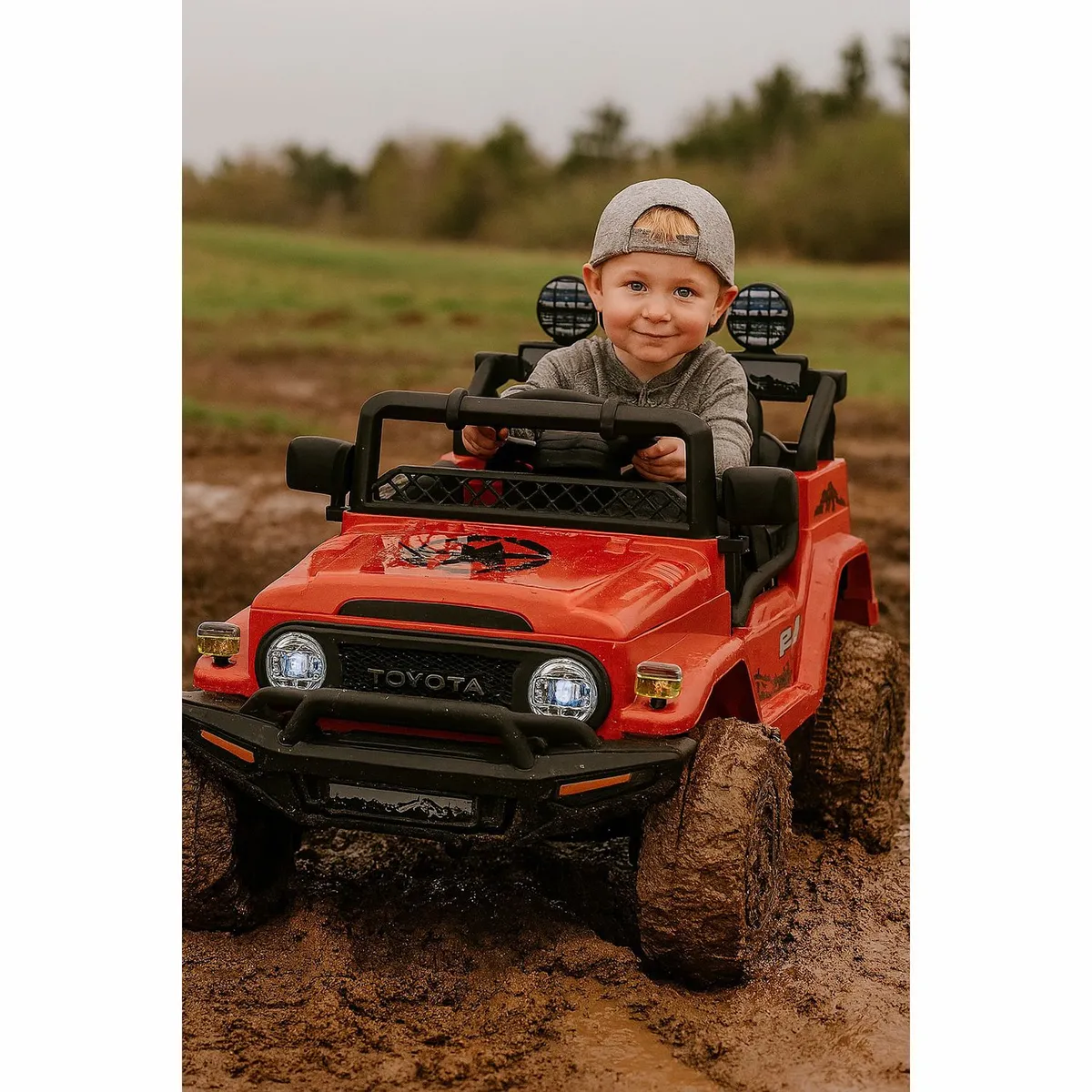  - Carro Montable Eléctrico niño Toyota FJ Cruiser 6V Roja 