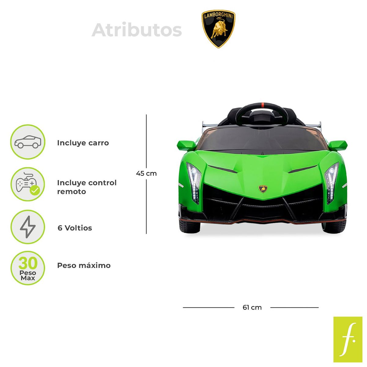  - Carro Montable Eléctrico Lamborghini 6V