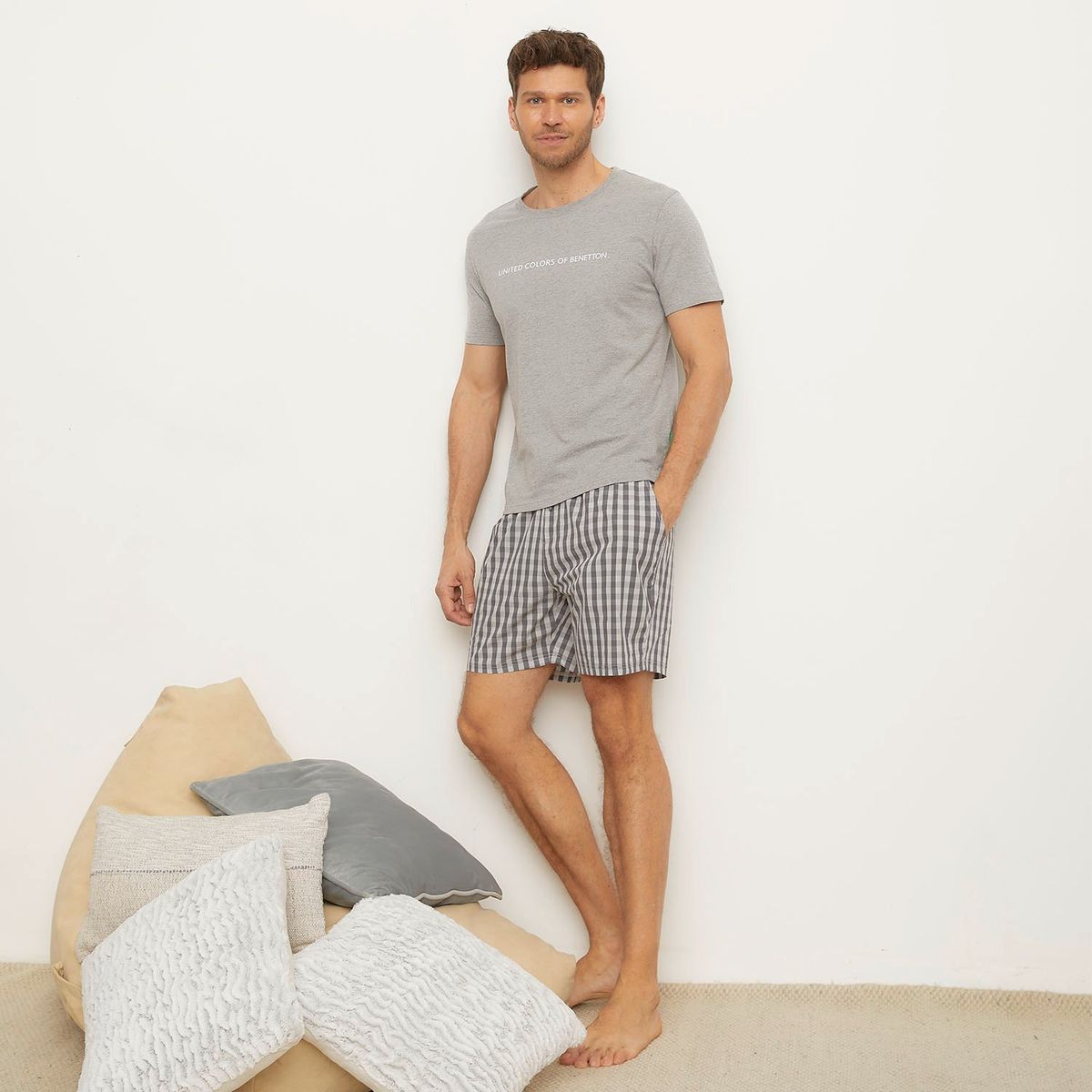 BENETTON - Pijama Hombre Manga corta en Algodón Benetton