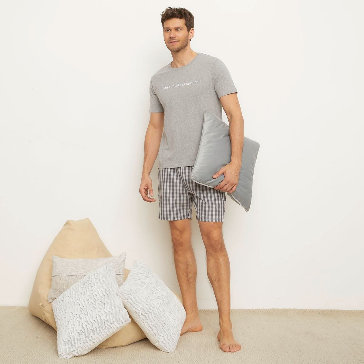 BENETTON - Pijama Hombre Manga corta en Algodón Benetton