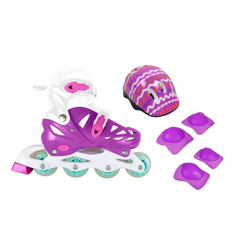 SCOOP - Patines 4 Ruedas para niña Challenger III + Kit de Protección Talla M Scoop