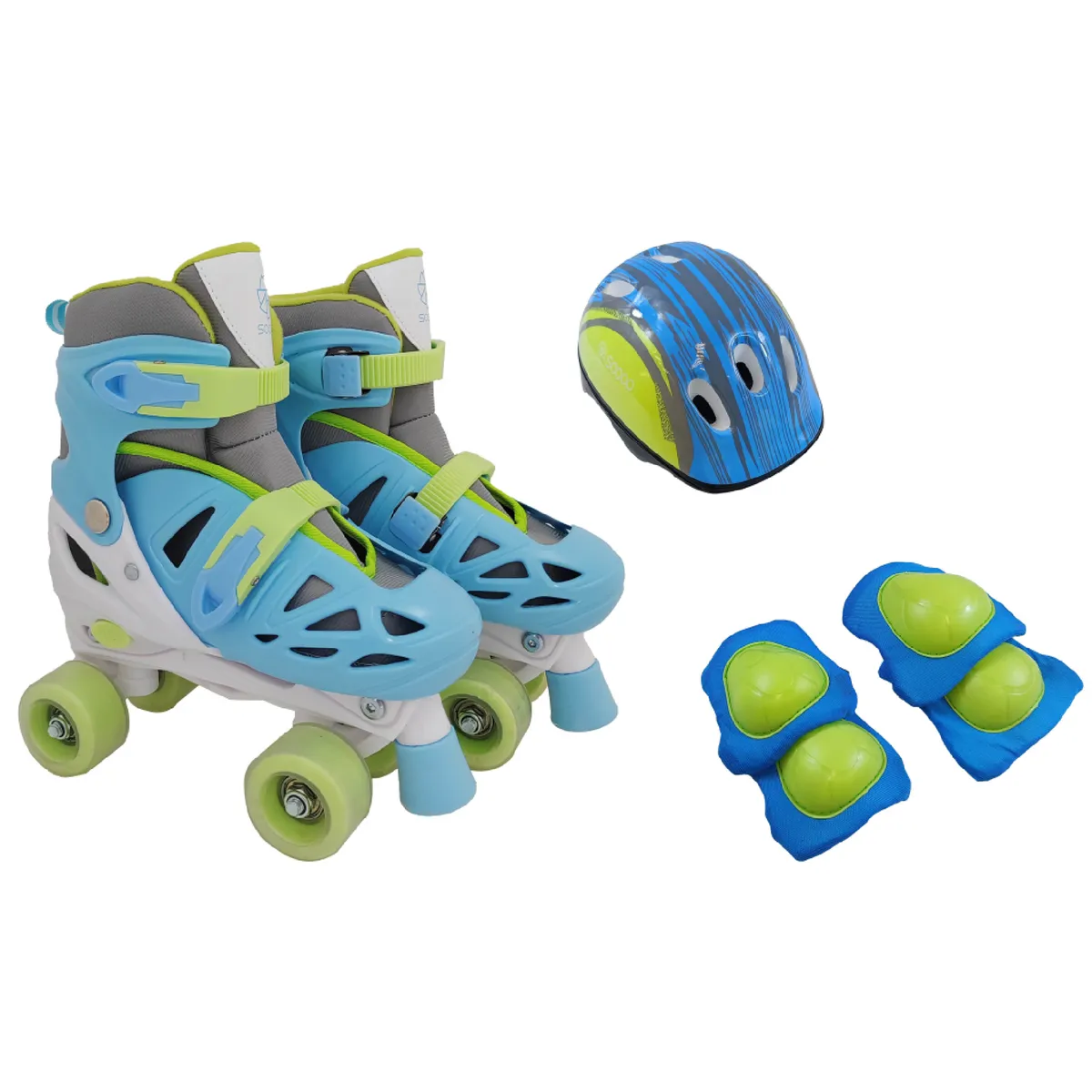 SCOOP - Juegos deportivos Scoop Patines: En línea para niño con protecciones