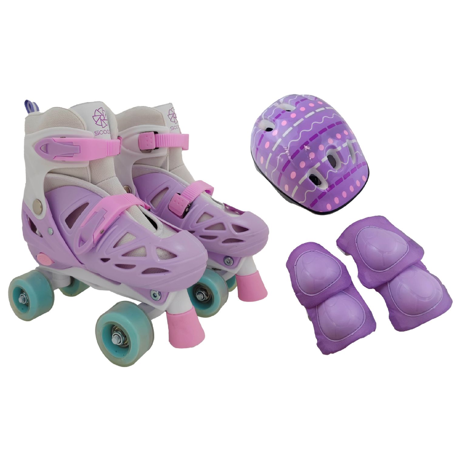 Patinete Niño Kit Patines Y Casco Unicornio Para Niñas ¡Primeros
