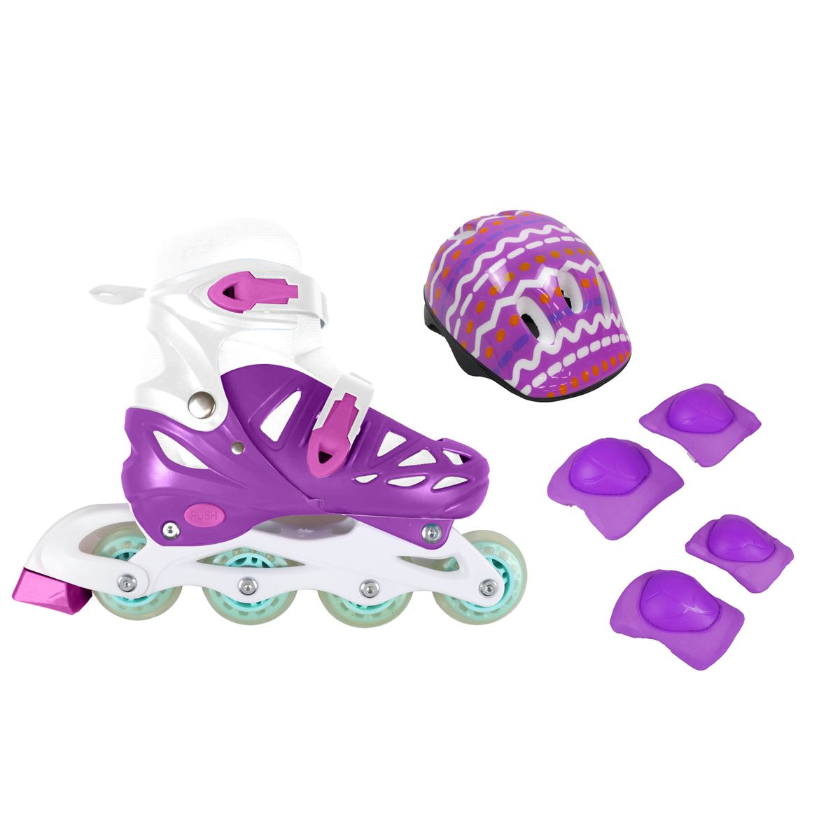 SCOOP - Juegos deportivos Scoop Patines: En línea para niña con protecciones Talla L