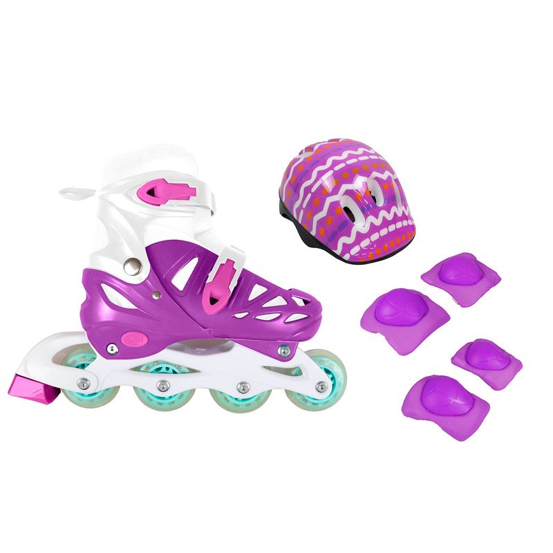SCOOP - Patines 4 Ruedas para niña Challenger III + Kit de Protección Talla M Scoop
