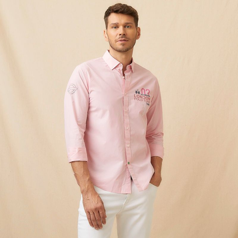 LA MARTINA - Camisa Hombre Manga larga Regular Algodón La Martina