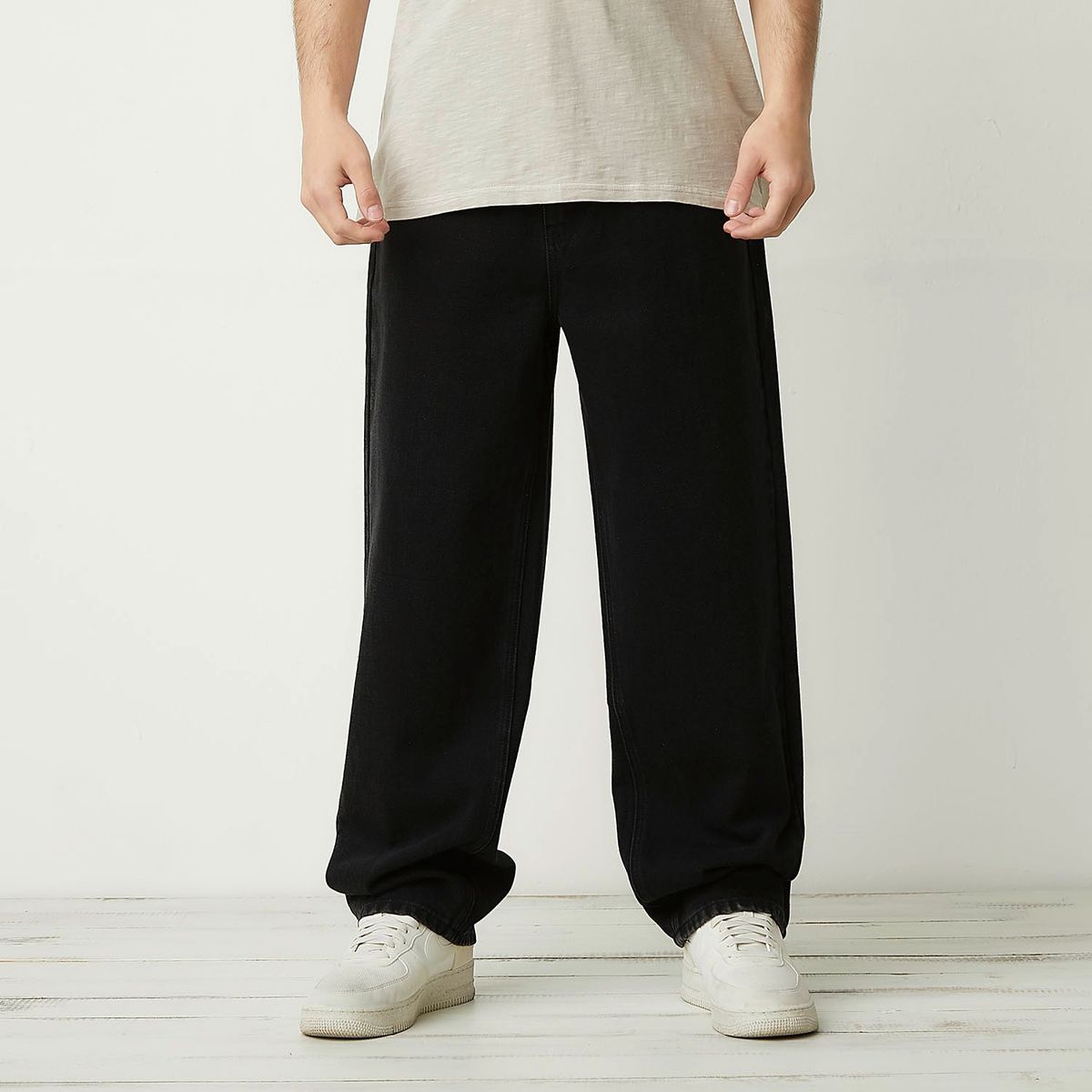 BEARCLIFF - Jean 5 Bolsillos Hombre Baggy de Algodón Bearcliff