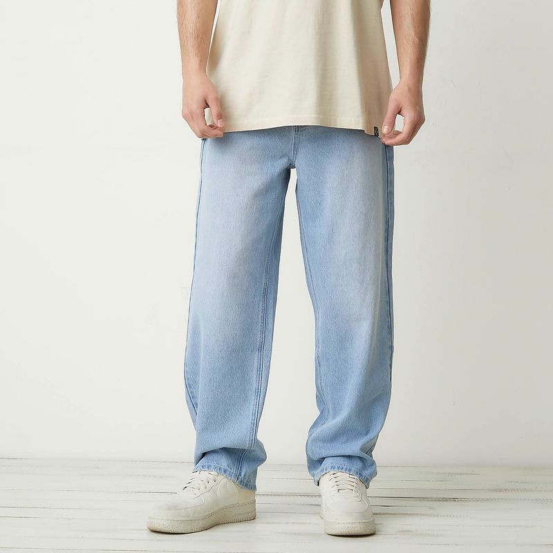 BEARCLIFF - Jean 5 Bolsillos Hombre Baggy de Algodón Bearcliff