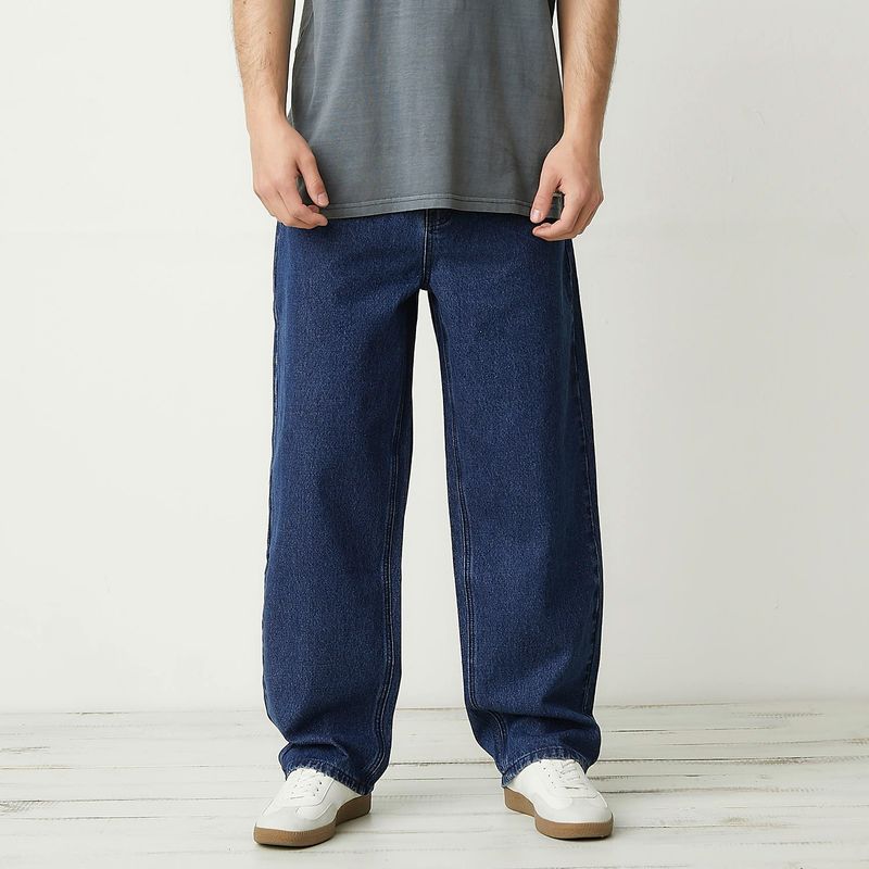 BEARCLIFF - Jean 5 Bolsillos Hombre Baggy de Algodón Bearcliff