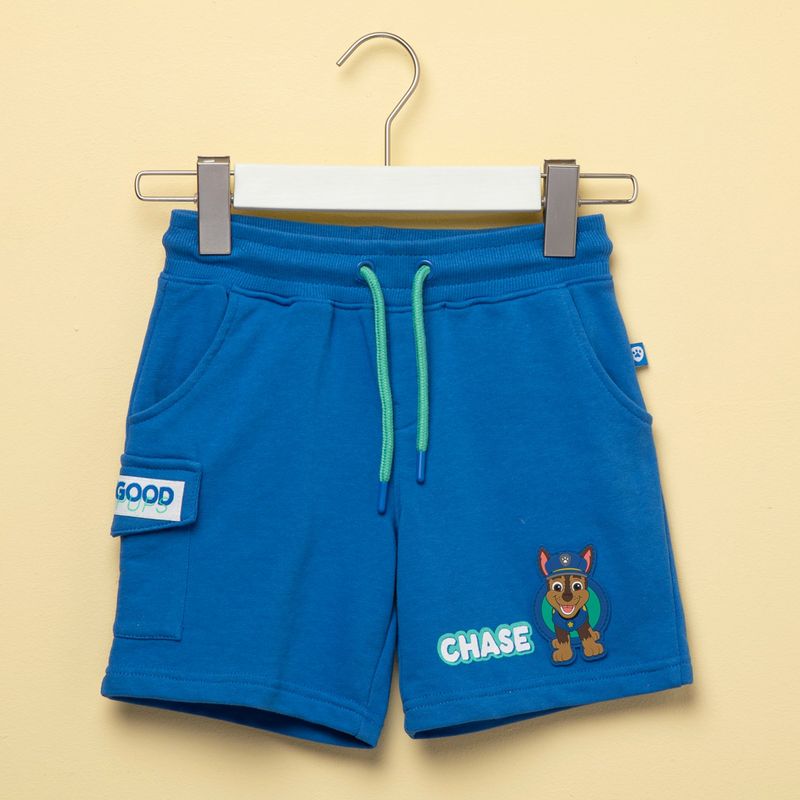 PAW PATROL - Bermuda Niño con Logo Cintura elásticada de Algodón Paw Patrol