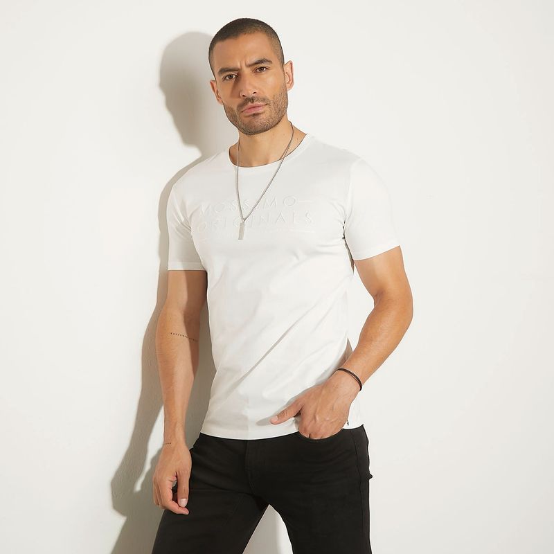 MOSSIMO - Camiseta Hombre Manga corta con Logo de Algodón Mossimo