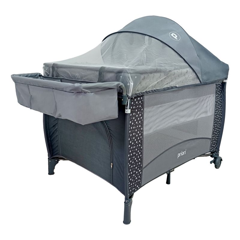 PRIORI - Cuna Corral Priori Lima para bebé gris