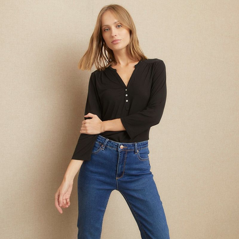 UNIVERSITY CLUB - Blusa Mujer con Estampado Manga 3/4 University Club