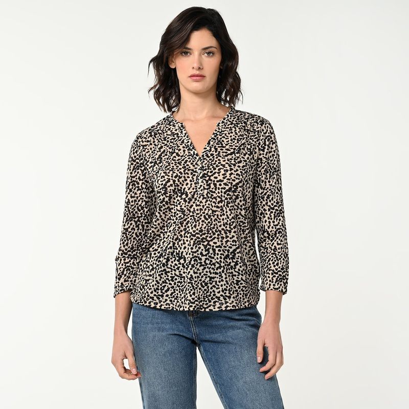 UNIVERSITY CLUB - Blusa Mujer con Estampado Manga 3/4 University Club