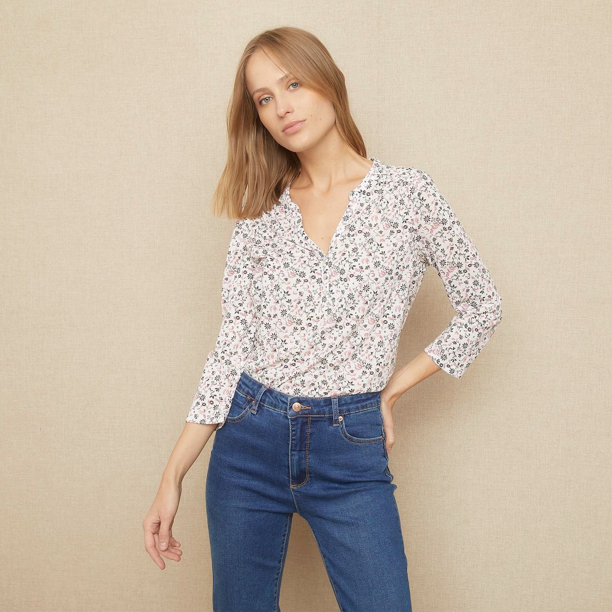 UNIVERSITY CLUB - Blusa Mujer Estampado Manga 3/4 University Club