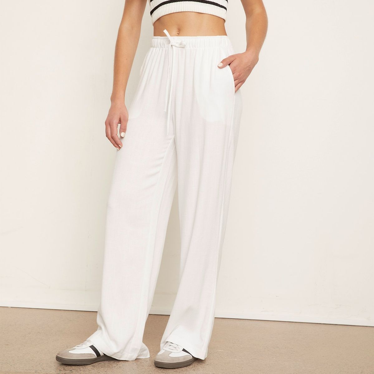 SYBILLA - Pantalón Palazzo Mujer Tiro medio Sybilla