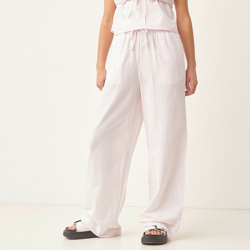 SYBILLA - Pantalón Palazzo Mujer Tiro alto de Algodón Sybilla