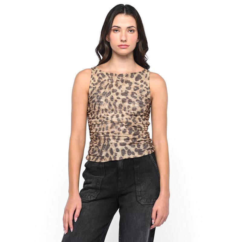 SYBILLA - Top esqueleto Mujer con Estampado Sin mangas Sybilla
