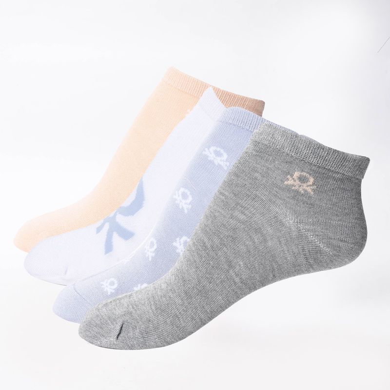 BENETTON - Medias de Mujer Cortas Pack de 4 Benetton