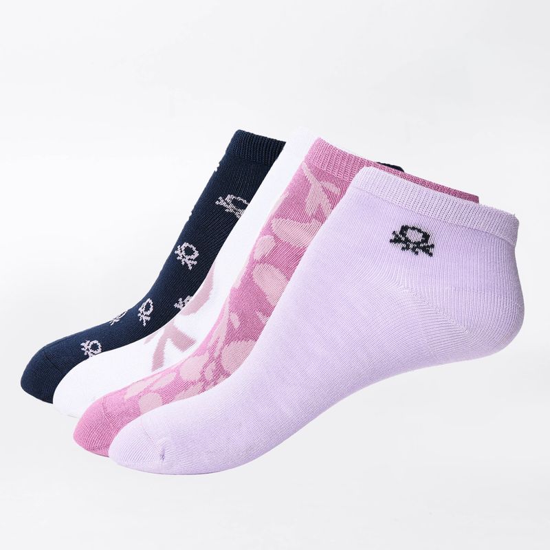 BENETTON - Medias de Mujer Cortas Pack de 4 Benetton