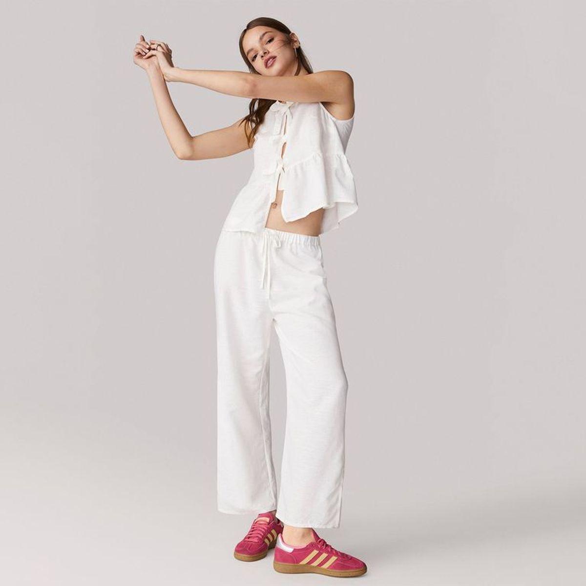 SYBILLA - Pantalon Culotte Mujer Tiro alto Sybilla