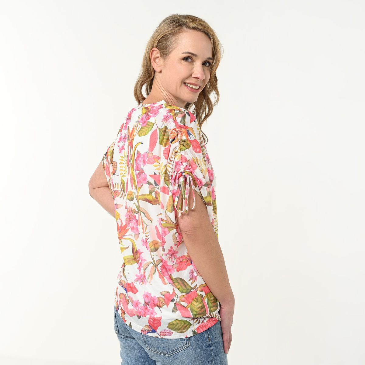 SOUTHLAND - Blusa Mujer con Estampado Manga 3/4 Southland
