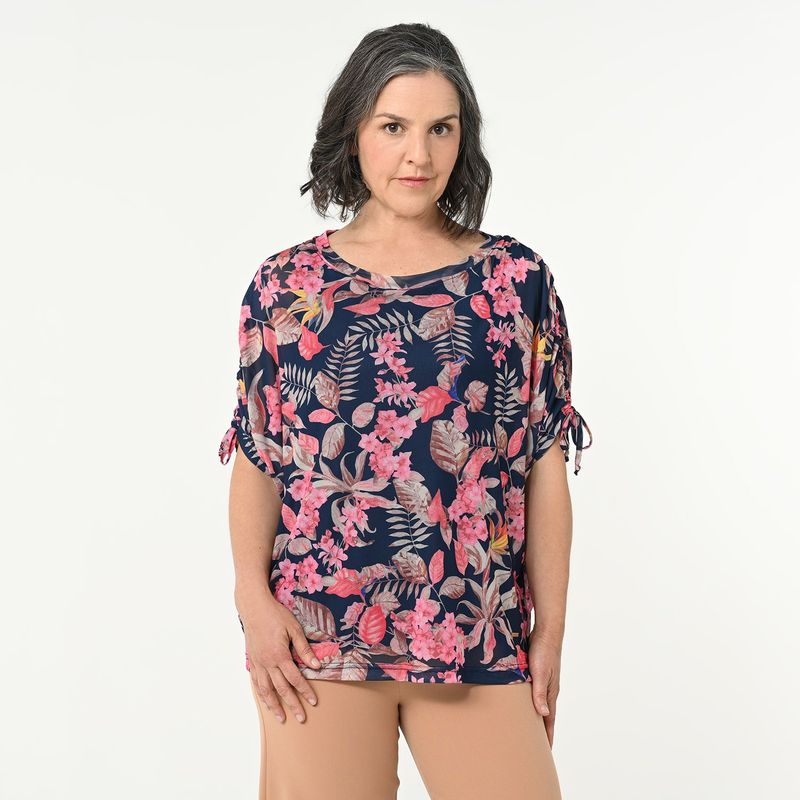 SOUTHLAND - Blusa Mujer con Estampado Manga 3/4 Southland