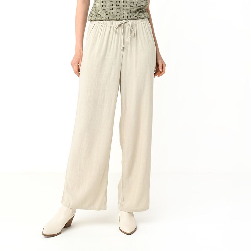 UNIVERSITY CLUB - Pantalón Wide Leg Mujer Tiro alto University Club