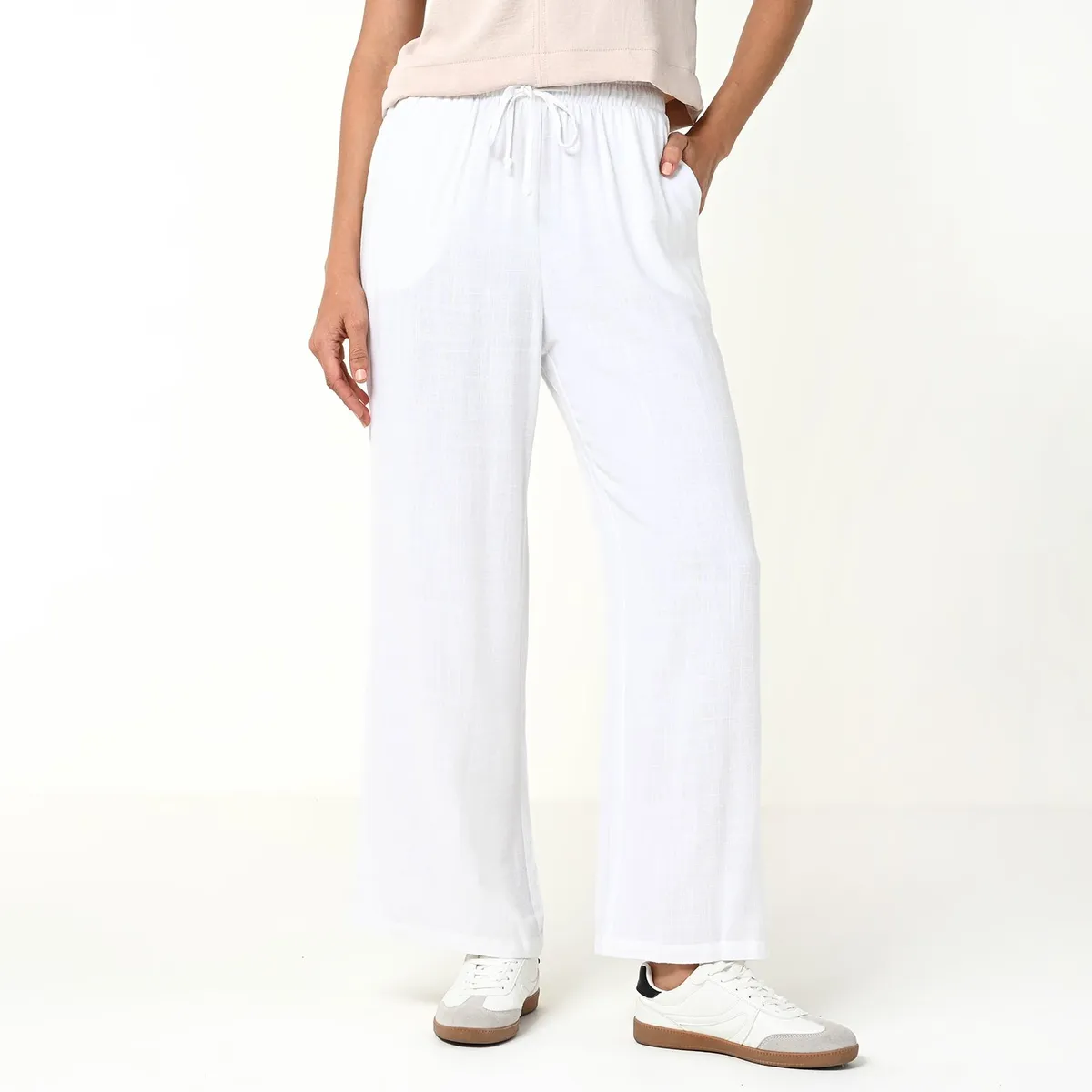 UNIVERSITY CLUB - Pantalón Wide Leg Mujer Tiro alto University Club