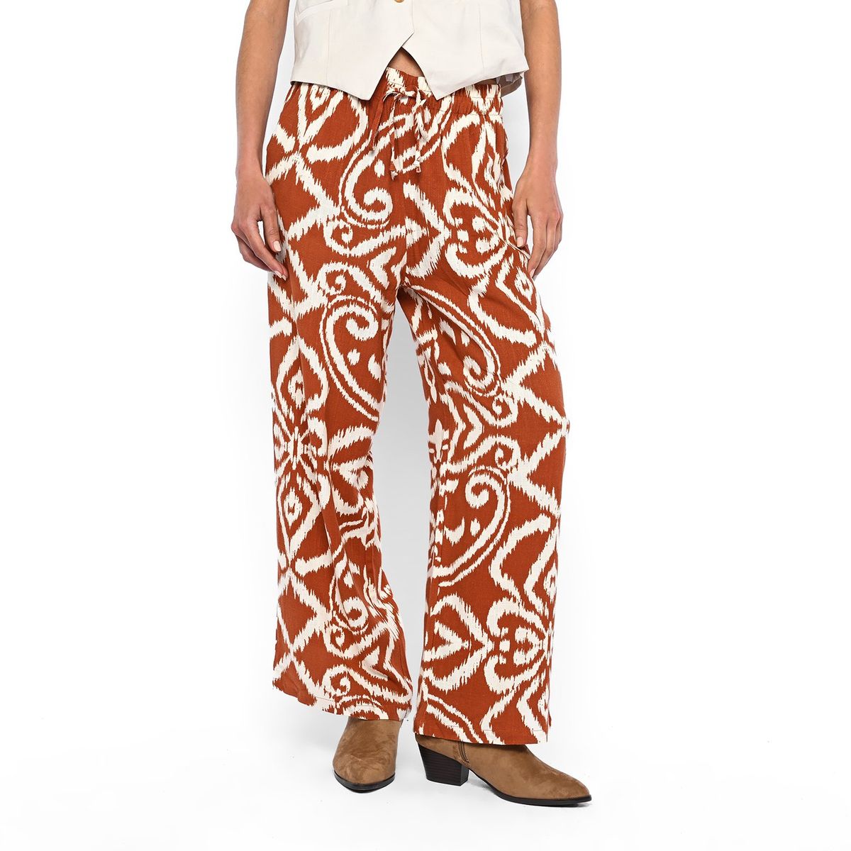 UNIVERSITY CLUB - Pantalón Wide Leg Mujer Tiro alto University Club