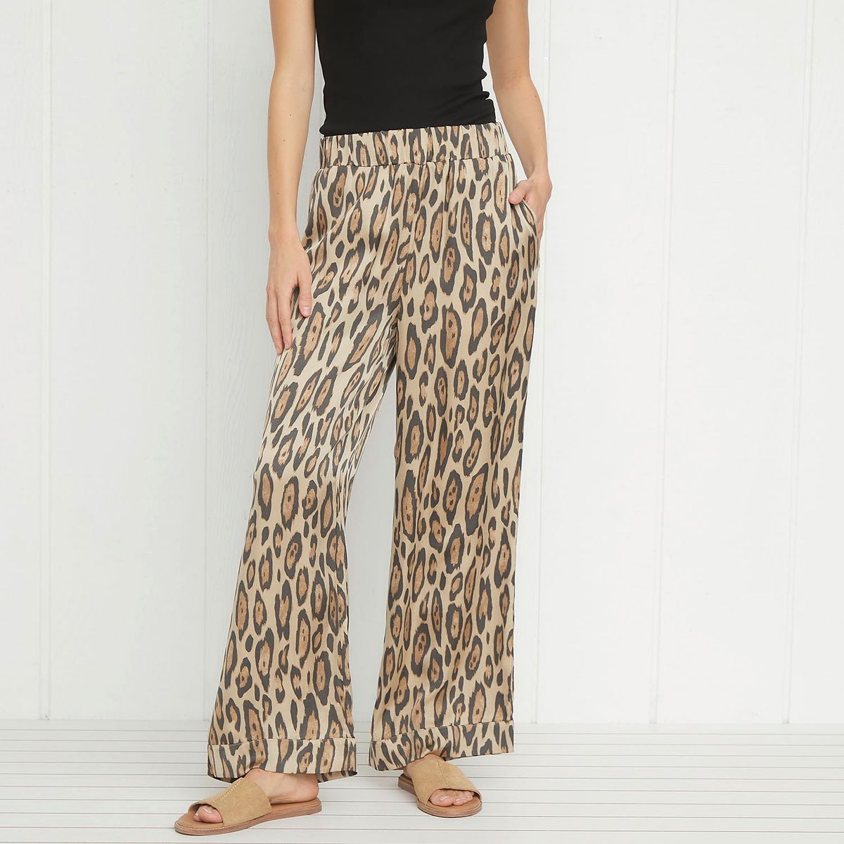 UNIVERSITY CLUB - Pantalón Palazzo Mujer Tiro medio University Club