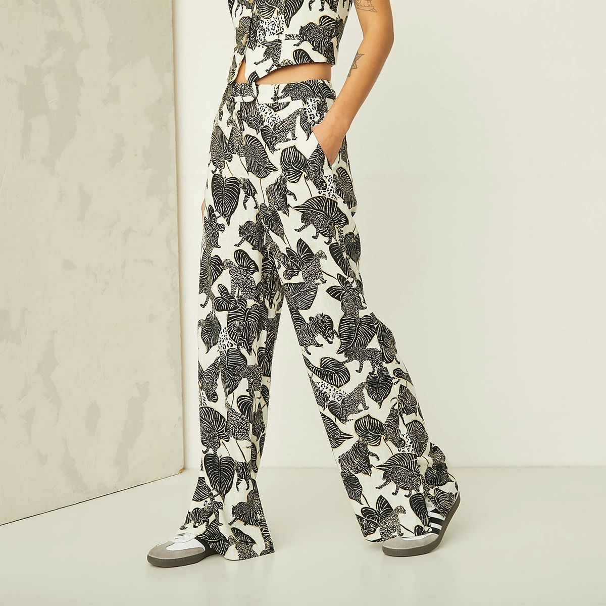 DENIMLAB - Pantalón Wide Leg Mujer Tiro alto Denimlab