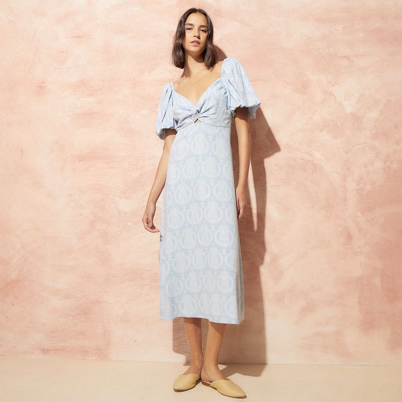 BASEMENT - Vestido Mujer Medio con Estampado Basement