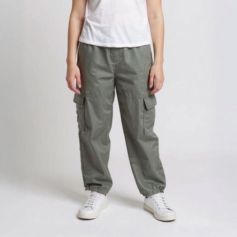 ELV - Pantalón Niña Cintura elásticada Algodón ELV