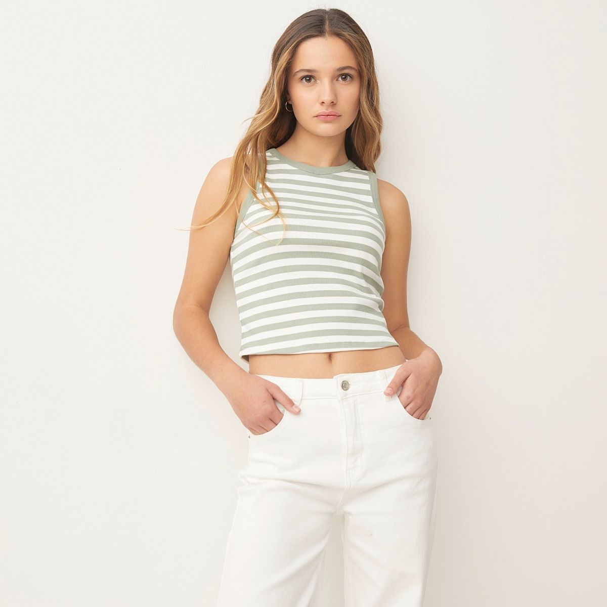 SYBILLA - Top esqueleto Mujer Sin mangas de Algodón Sybilla Slim fit