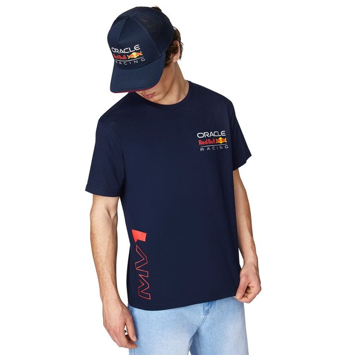 REDBULL - Camiseta Manga Corta de Algodón Oracle Red Bull Racing