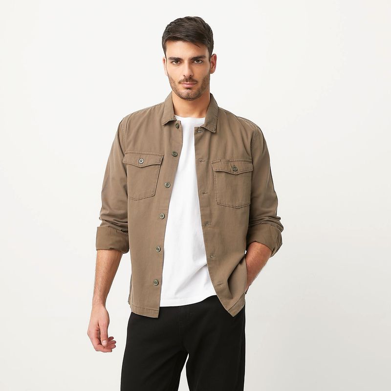 BASEMENT - Sobrecamisa Hombre de Algodón Basement