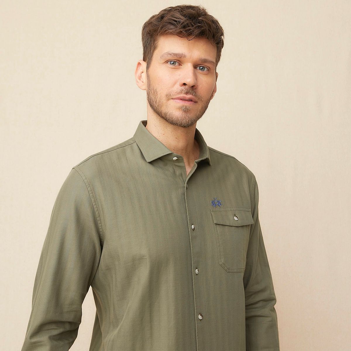 LA MARTINA - Camisa Hombre Manga larga de Algodón La Martina